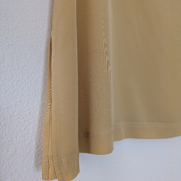 August Silk Butter Yellow 100% Silk Lightweight Oversized Tunic sz S/OS - Picture 4 of 8